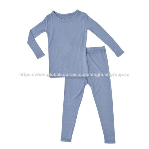 أطقم بيجامات مخصصة من ألياف الخيزران للأطفال الصغار مكونة من قطعتين for sale at factory direct price