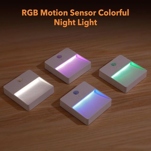 Luz Nocturna RGB con Sensor de Movimiento, Lámpara Recargable para Escaleras, Pasillos Interiores con Adhesivo Magnético for sale at factory direct price