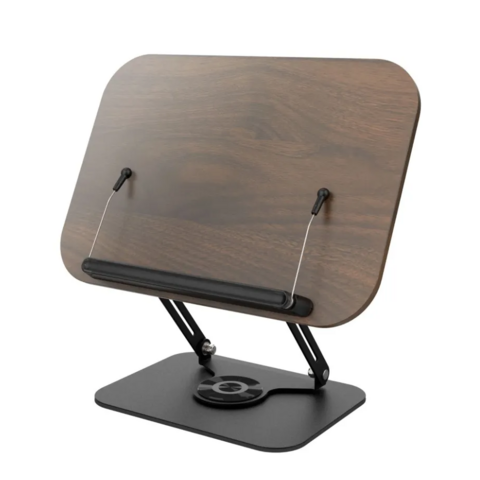 Drehbarer Buchständer mit Seitenklammern, Verstellbarer Desktop-Buchhalter, Laptop-Ständer for sale at factory direct price