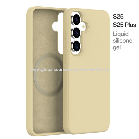 Soonleader Coques de Téléphone en Silicone à Chargement sans Fil Antichoc Couverture de Téléphone Magnétique en Silicone pour Samsung S25