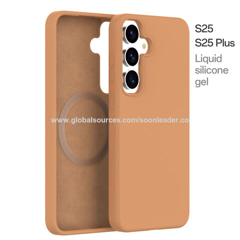 Soonleader Coque de Téléphone Magnétique en Silicone Liquide Colorée pour Samsung S25 avec Logo Personnalisé et Aimant