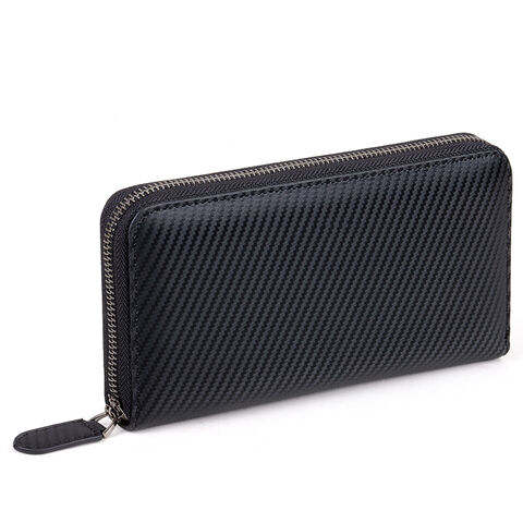 Factory Direct High Quality China Wholesale Carbon Fiber Leather Zip Long  Clutch Wallet $11.99 from Guangzhou Manxi Leather Goods Co., Ltd |  Globalsources.com