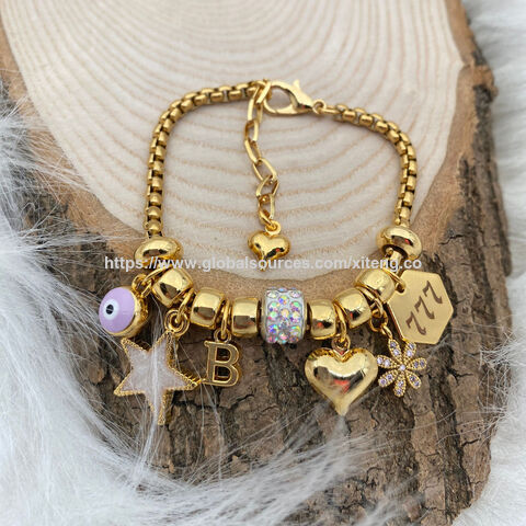 Atacado de bijuterias da moda DIY com baixo MOQ, pulseira de pingente, presente para ela, personalização OEM/ODM for sale at factory direct price