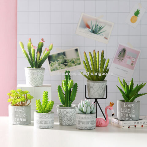Nordic fake potted plants living room knick-knacks desktop green plant cactus flower imitation Novelty plants