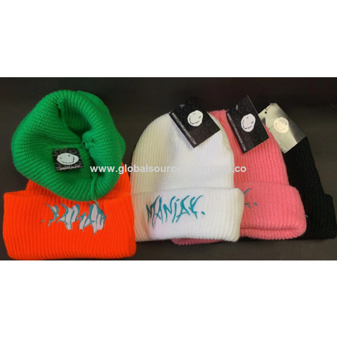 Gorro de punto cálido bordado al por mayor, precio de fábrica for sale at factory direct price