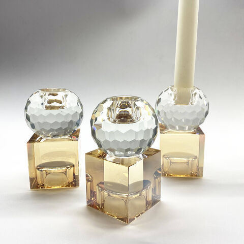Bougeoirs carrés en verre cristal pour bougies chauffe-plat, bougeoirs suspendus pour bougies chauffe-plat