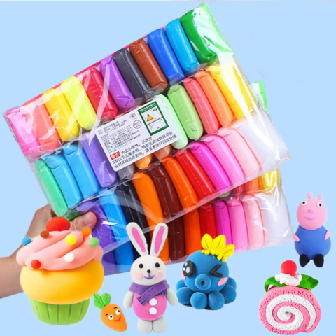 Argile et pâte à modeler en gros, sûre et non toxique pour enfants, argile de couleur pour l'école, 24 couleurs, 12 couleurs, ensemble de jouets pour élèves du primaire