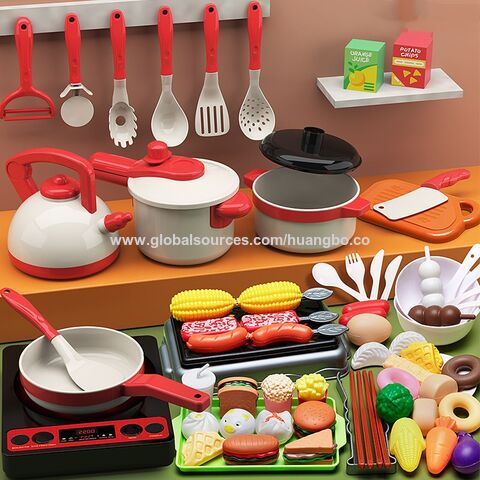 Ensemble de cuisine miniature pour enfants, jouet de simulation de cuisine pour couper les fruits, ustensiles de cuisine pour garçons et filles