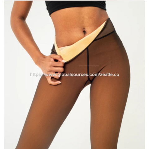 Hersteller Damen Fleece-gefütterte Strumpfhose - Blickdichte, warme Strumpfhose, dicke Leggings, Strumpfhose