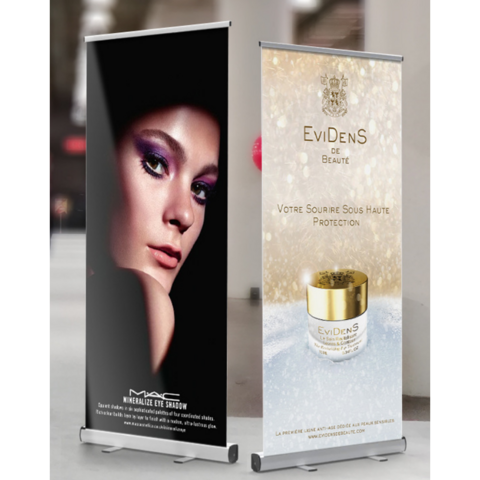 Bannière Enroulable Portable Publicitaire Rétractable Imprimée Personnalisée - Stands de Bannières for sale at factory direct price