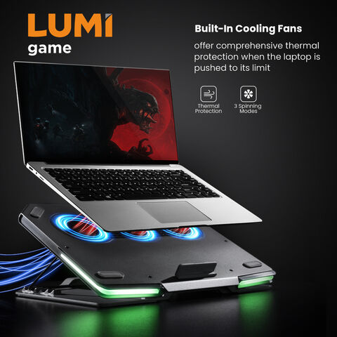 LCS02-1 Cooler RGB para Laptop com Ventoinha para Gaming, Notebook e Macbook Pro