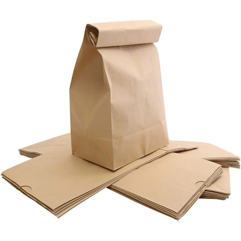 Benutzerdefinierte Kraftpapier-Tragetaschen für Lebensmittel, Supermärkte, Kleidung, biologisch abbaubare Papiertüten für Snacks