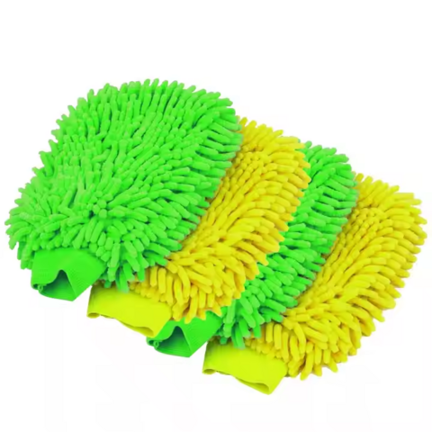 Guante de microfibra reutilizable para limpieza y detallado, lavable, para quitar el polvo y pelusas, sin rayones, manopla de chenilla para lavado y secado de coches