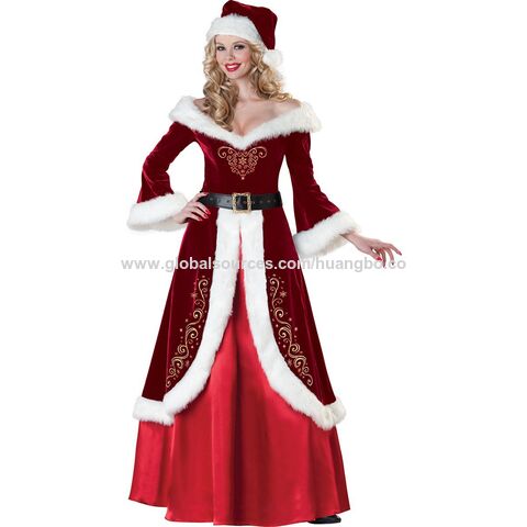 Weihnachtskostüm Verdicktes Weihnachtsmannkostüm Erwachsenen-Paarkostüm Party-Showkostüm Weihnachtskleid Damen Weihnachtskleid