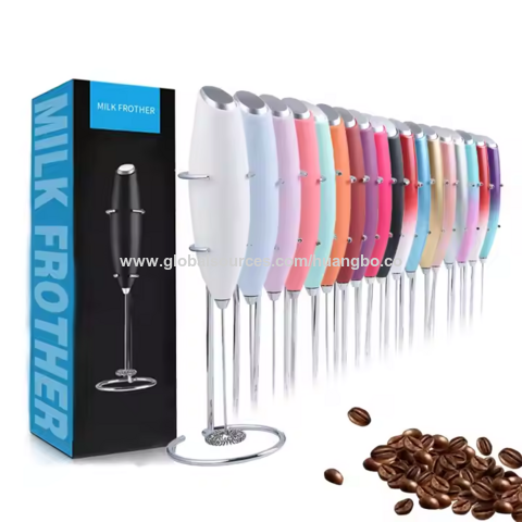 Batedor Elétrico de Leite com Suporte, Mini Batedor de Ovos Manual, Acessórios de Cozinha Profissionais