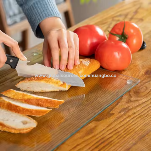 Großhandel Klares Schneidebrett aus gehärtetem Glas, glatte Oberfläche, kratz-, hitze- und bruchfest, spülmaschinenfest for sale at factory direct price