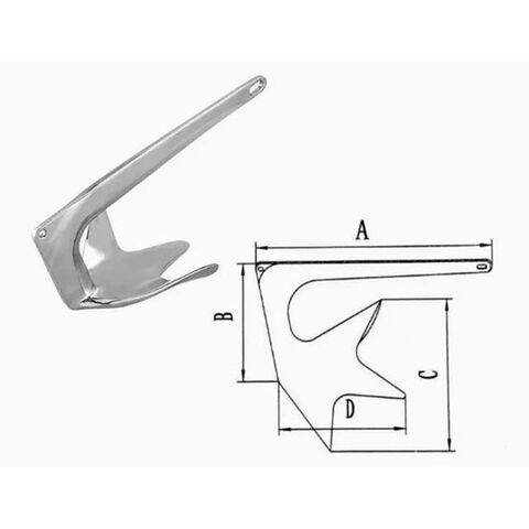 Galvanized Two Flukes Stock Anchor Steel Marine Anchor for sale at factory direct price