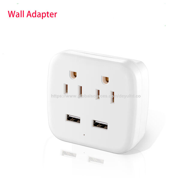 Universal-Reiseadapter mit zwei USB-Anschlüssen, UK EU US AUS Steckeradapter, Überspannungsschutz-Steckdosenleiste - Bestseller
