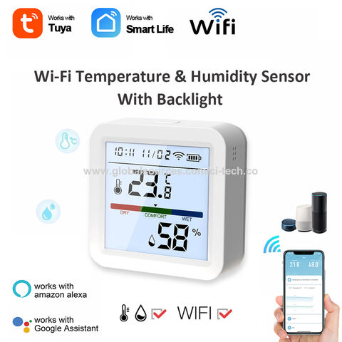 Tuya Smart Battery Wifi Temperature And Humidity Sensor With Light ...