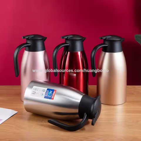 Garrafa Térmica de Aço Inoxidável 304 de Grande Capacidade com Dispensador de Pressão para Água Quente, Uso Doméstico e Estudantil - Venda por Atacado