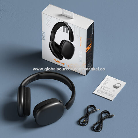 Fone de ouvido Bluetooth sem fio over-ear de alta demanda com fone de ouvido com controle de volume para computador/celular