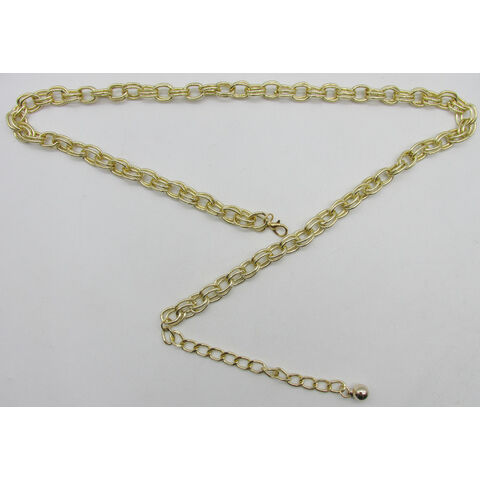 Cinturón de Cadena Dorada de Moda, Varias Tallas Disponibles - Ideal para Mayoristas