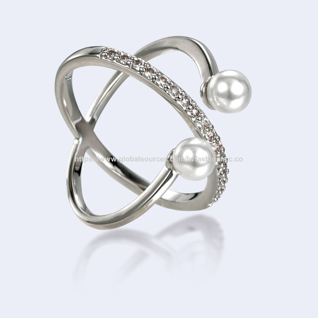 Modeschmuck-Ringe mit Strasssteinen - Großhandel Accessoires