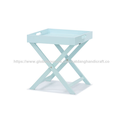 Mesa de Bandeja Dobrável com Preço de Fábrica do Vietname, Mesa de Bandeja de Lacagem Personalizável, Mesas de Centro Compactas