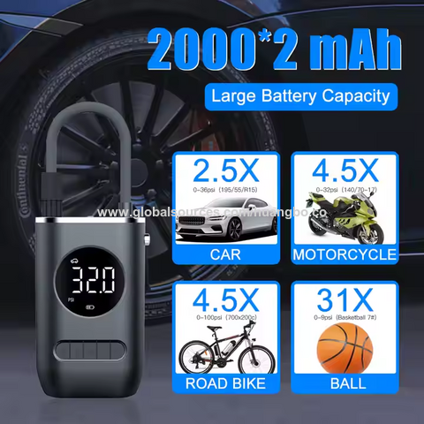 Mini pumps inflator rechargeable high pressure electric air tire pump bike accessories portable for bicycle cycle for sale at factory direct price