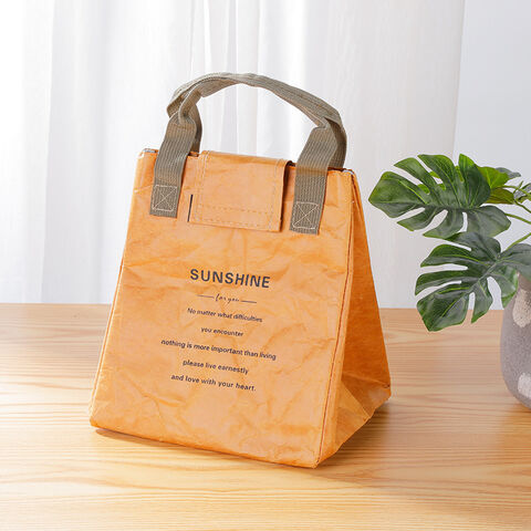 Benutzerdefinierte wasserdichte Papier-Isoliertasche, Aluminiumfolie, umweltfreundliche, leichte Lunch-Kühltasche