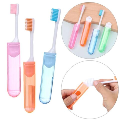 Cepillo de Dientes de Viaje al por Mayor, Mini Cepillo de Dientes Plegable con Estuche, Cepillo de Dientes Suave Portátil de Tamaño de Viaje, Envasado Individualmente for sale at factory direct price