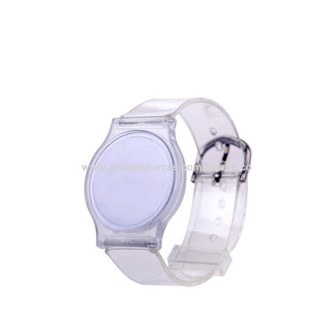سوار معصم شفاف RFID ABS بشريحة NFC 213 وشعار مخصص لنظام التحكم في الوصول for sale at factory direct price