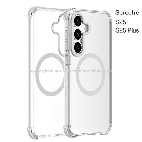 Soonleader Coque Rigide Transparente en PC pour Samsung S25, Antichoc et Claire