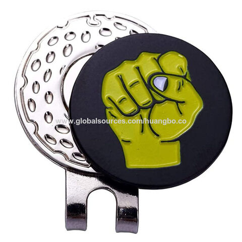 Clip de casquette de golf, marqueur de balle magnétique en fer, pièce ronde argentée de 25 mm