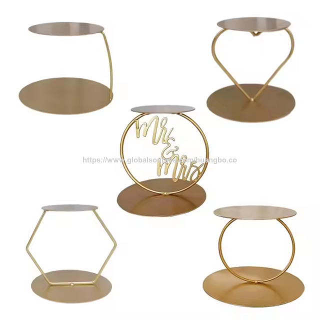 Séparateur de Gâteau Rond Doré Mr & Mrs, Présentoir à Gâteaux, Centre de Table pour Mariage, Anniversaire, Accessoires de Fête à Gâteaux