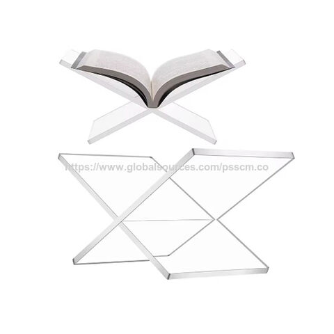 Estantería acrílica en forma de X - Solución de almacenamiento moderna para libros y exhibiciones