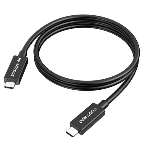 Cable USB Tipo C a C de Alta Calidad 3.2 Gen2X2 20Gbps 4K 60Hz 240W 5A PD Carga Rápida para Estación de Acoplamiento Disco Duro