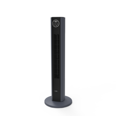 Schwarzer 110cm Elektro-Turmventilator mit 3 Geschwindigkeiten und Timer - Perfekt für Büro und Zuhause