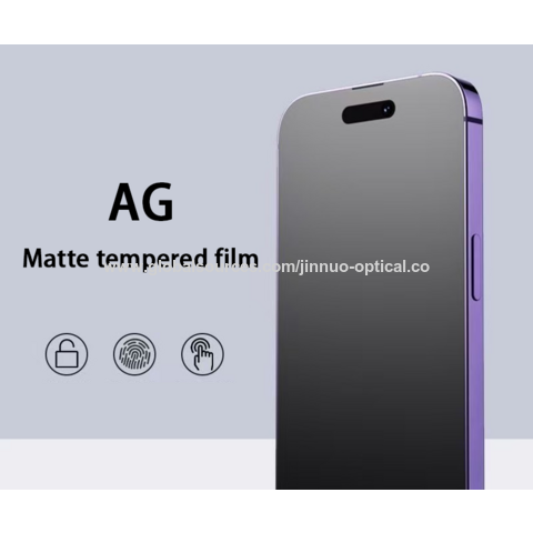 Protector de pantalla de vidrio templado mate 9H de 0.33mm para iPhone 14, 15 y 16 - Alta calidad y resistencia