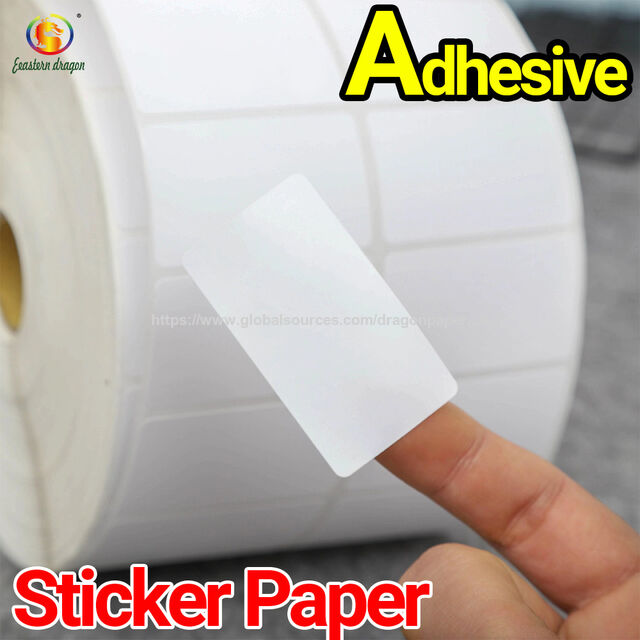 White Pp Sticker Example 100mmx100mm Gloss White Pp Label 4x4 Inch Packaging Synthetic Bopp ...