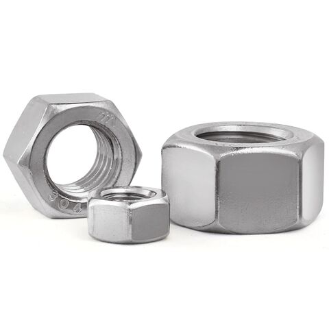 Tuerca de bloqueo de acero inoxidable métrica hexagonal a prueba de herrumbre para tuerca de bloqueo de perno de tornillo for sale at factory direct price