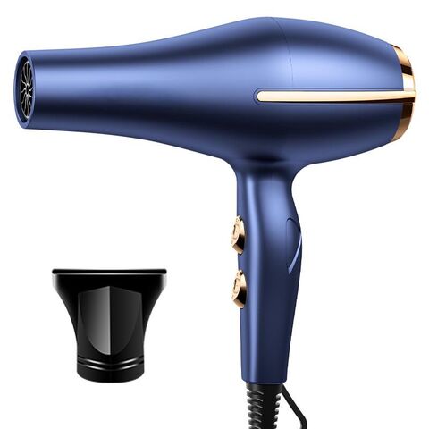 Secador de Pelo Profesional de Alta Velocidad y Potencia con Luz Azul, Bajo Ruido, Sin Daño por Calor, Aire Frío y Caliente Ajustable para Hogar y Viajes for sale at factory direct price
