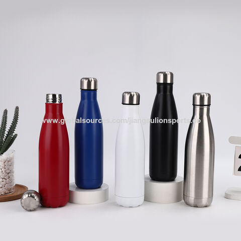 زجاجات مياه رياضية من الفولاذ المقاوم للصدأ معزولة بتفريغ الهواء بجدار مزدوج وشعار مخصص، 500 مل 750 مل للطباعة الحرارية for sale at factory direct price