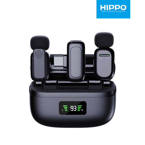 Noise Reduction Lapel Mic with Charging Case, Wireless Mic for Video Recording, YouTube, Facebook, Support Type C & lightning