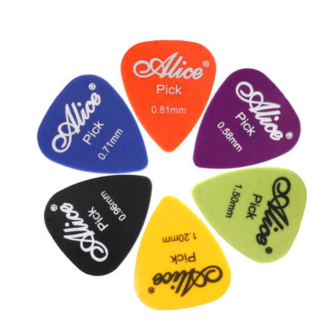 Plectres de guitare personnalisés en métal, aluminium, plastique coloré imprimé pour ukulélé et guitare médium for sale at factory direct price