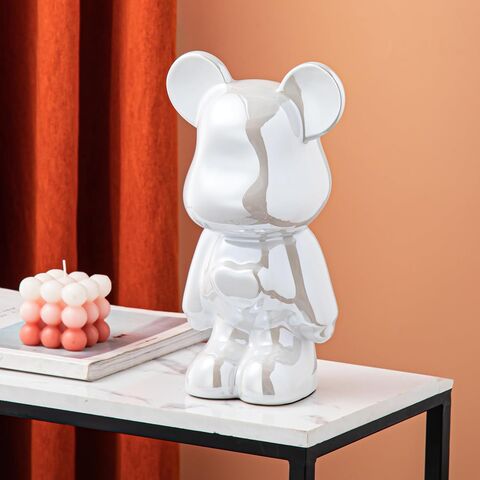 Hucha de Cerámica para Niños y Adultos - Alcancía para Niñas y Niños - Decoración Oso de Amor Blanco - Decoración Moderna, Habitación Hypebeast