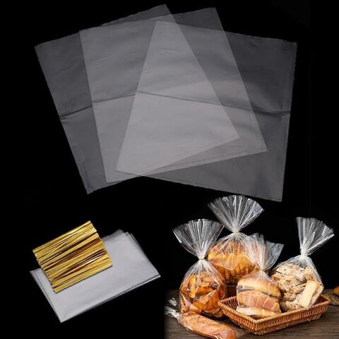Glaspapierbeutel, Süßigkeitstüten, transparente Kekstüten mit Metalldrahtverschluss, ideal als Geschenktüten für Kindergeburtstage. Großhandel.