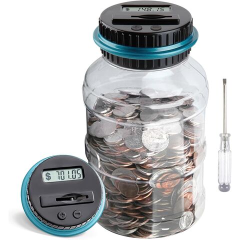 Celengan Besar untuk Anak Laki-Laki Dewasa, Vcertcpl Celengan Penghitung Koin Digital dengan Penghitung LCD, Stoples Uang Celengan Koin Kapasitas 1.8L for sale at factory direct price