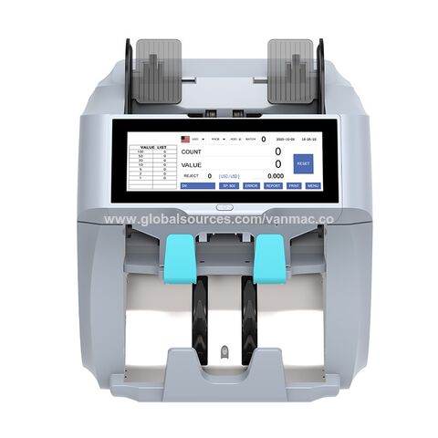 Compteuse de billets multi-devises avec écran tactile 8 pouces, 1+1 poches, trieuse de billets BSM-520T for sale at factory direct price