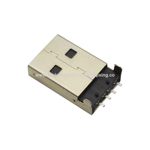 Usb 2.0 Type A 4 Pin Male Plug Connector Horizontal Type Curved 2 Leg ...